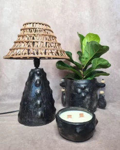 Lampe en céramique artisanale - fait main en terre cuite de Sejnane