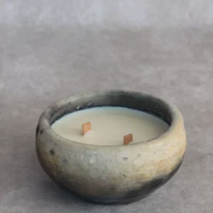 Détail 1, Bougie artisanale fait main jasmin – MIX MOON | Poterie de Sejnane Anaspika