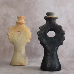 Détail 1, Porte-bougie céramique artisanal – SOLA | Poterie de Sejnane fait main Anaspika
