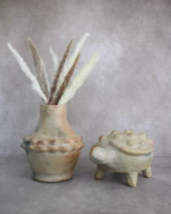 TORTUSAGE - Tortue en terre cuite artisanale | Poterie de Sejnane 7 Tortue beige en terre cuite