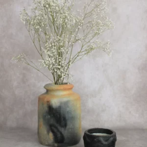 Détail 3, Grand vase artisanal céramique – ZENA | Poterie de Sejnane Anaspika