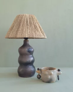 Lampe en céramique artisanale - fait main en terre cuite de Sejnane