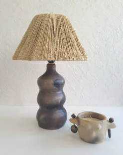 Lampe en céramique artisanale - fait main en terre cuite de Sejnane