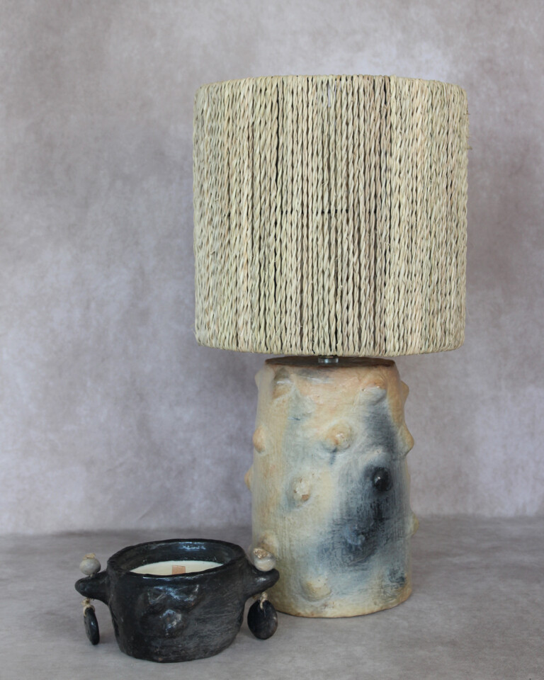 Lampe de chevet terracotta artisanale - YOLA | Poterie de Sejnane