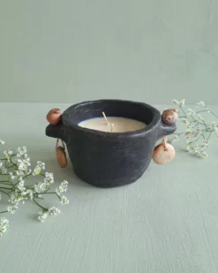 Bougie artisanale parfumée à la fleur d'oranger - terre cuite et cire de soja