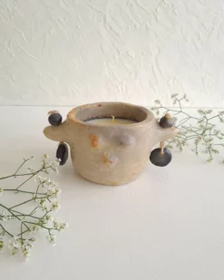 Bougie parfumée à la fleur d'oranger - terre cuite et cire de soja