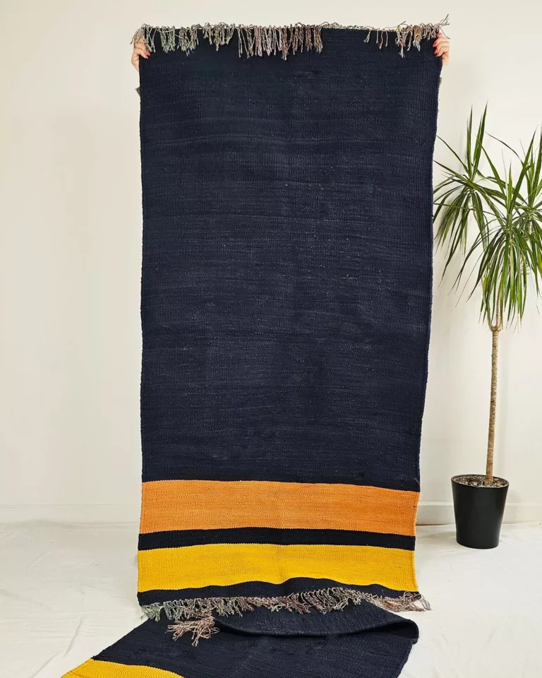 Kilim tapis artisanal fait main - ORLA | Coton recyclé & couleurs vives