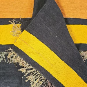 Détail 5, Kilim tapis artisanal fait main – ORLA | Coton recyclé & couleurs vives Anaspika