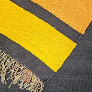 Détail 3, Kilim tapis artisanal fait main – ORLA | Coton recyclé & couleurs vives Anaspika