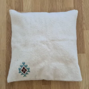 Détail 5, Coussin berbère laine fait main – BERBÉRIKA | 100% laine de mouton Anaspika