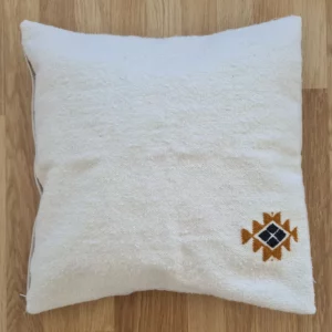 Détail 4, Coussin berbère laine fait main – BERBÉRIKA | 100% laine de mouton Anaspika