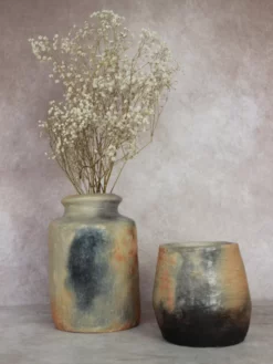 cache pot en terre cuite fait main - poterie de sejnane