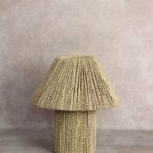 Détail 1, Lampe artisanale en fibres naturelles – DORI | Fait main en Tunisie Anaspika