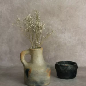 Détail 2, Vase terre cuite fait main – MINA | Poterie de Sejnane Anaspika