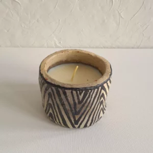 Détail 3, Bougie parfumée céramique fait main – MYSTIC | Fleur d&rsquo;oranger Sejnane Anaspika