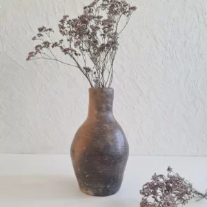 Détail 1, Vase céramique noire artisanale – SENZA | Poterie de Sejnane Anaspika