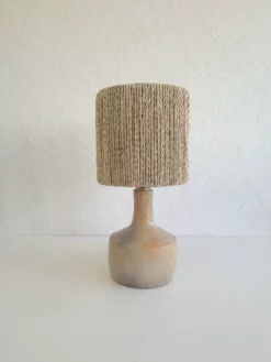 Lampe en terre cuite beige - céramique de Sejnane - lampe design design épuré