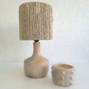 Détail 3, Lampadaire céramique artisanal – ORNA | Poterie Sejnane Anaspika