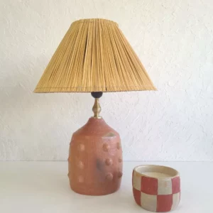 Détail 3, Grande lampe artisanale terre cuite – RUSTIKA | Céramique Sejnane Anaspika