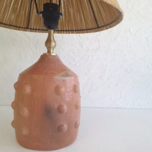 Détail 2, Grande lampe artisanale terre cuite – RUSTIKA | Céramique Sejnane Anaspika